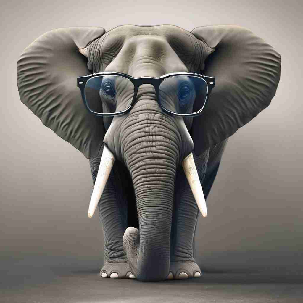 Elephant with glasses 5
